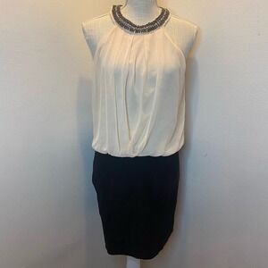 B. Darlin Cream/Black Blouse Dress